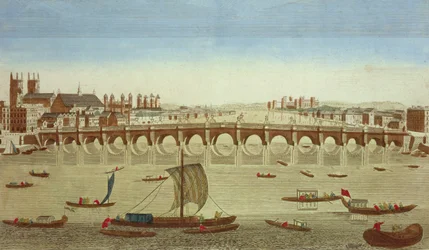 Ansicht der Westminster Bridge von Norden